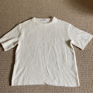Zara off white oversized sweater tee